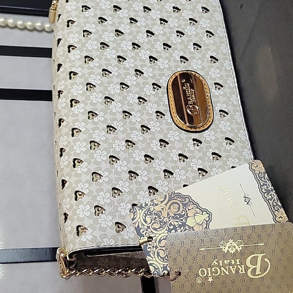 Handmade Italian Crystal Stud Crossbody Bag by Brangio NWT $185 - Picture 2 of 15